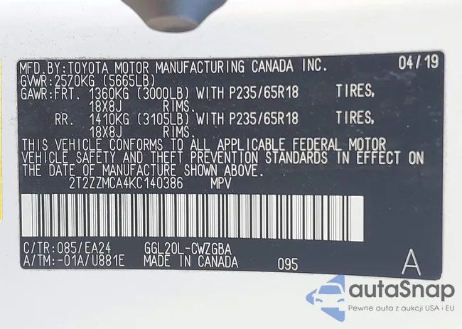 2T2ZZMCA4KC140386: 44683963