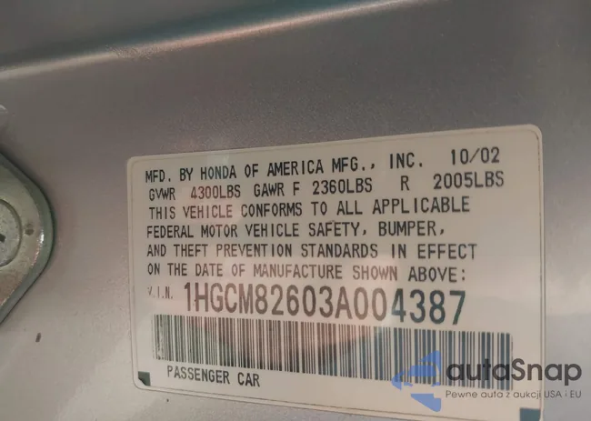 1HGCM82603A004387: 44684145