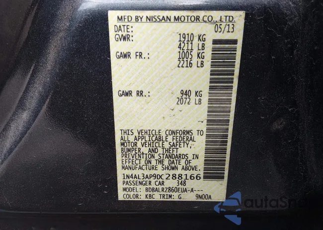 1N4AL3AP9DC288166: 44685654