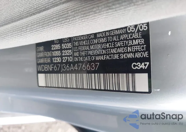 WDBNF67J36A476637: 44686668