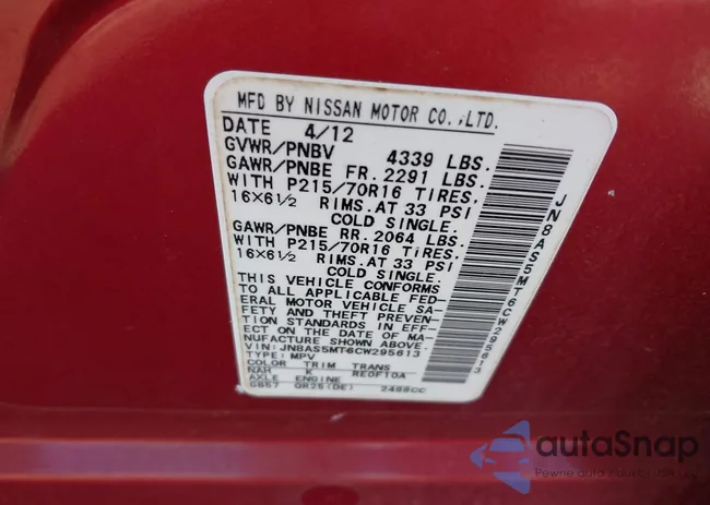 JN8AS5MT6CW295613: 44686039