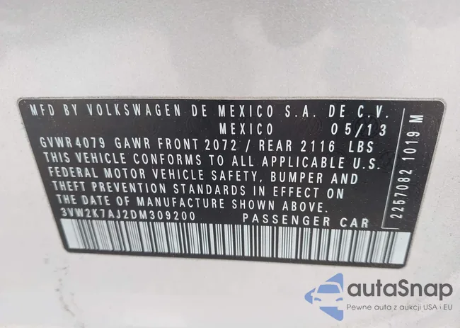 3VW2K7AJ2DM309200: 44687559