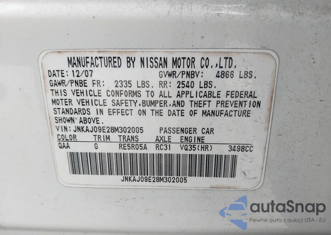 JNKAJ09E28M302005: 44687791