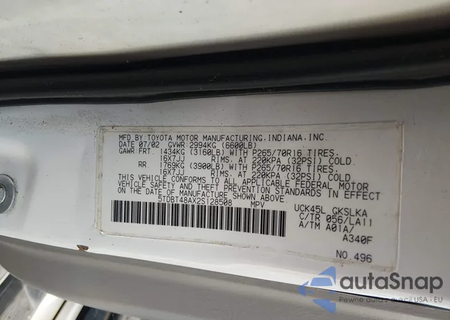 5TDBT48AX2S128508: 44687840