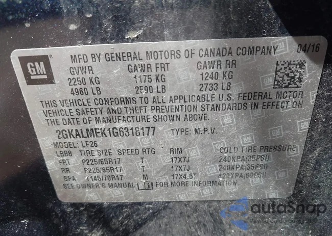 2GKALMEK1G6318177: 44686924