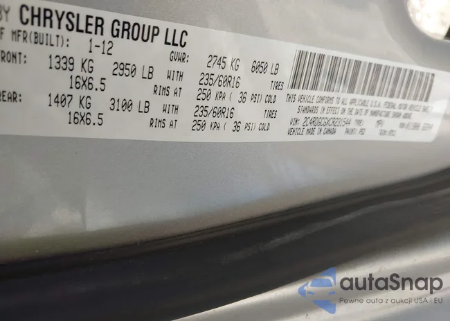 2C4RDGCGXCR231544: 44686950