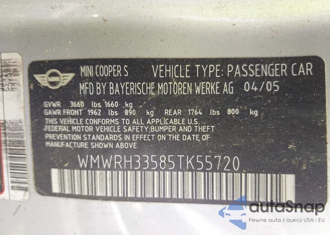 WMWRH33585TK55720: 44688567