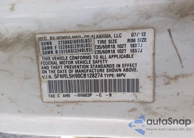 5FNRL5H90CB128274: 44687927