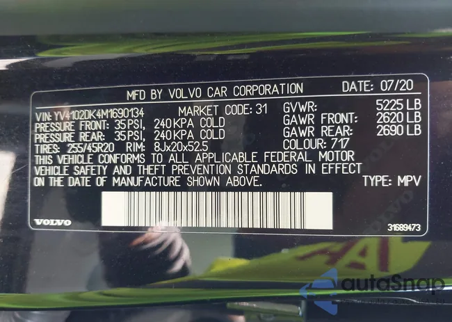 YV4102DK4M1690134: 44689537