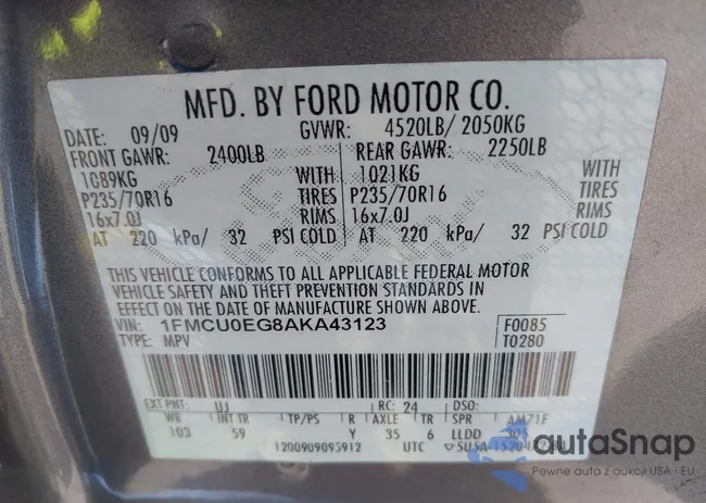 1FMCU0EG8AKA43123: 44690342