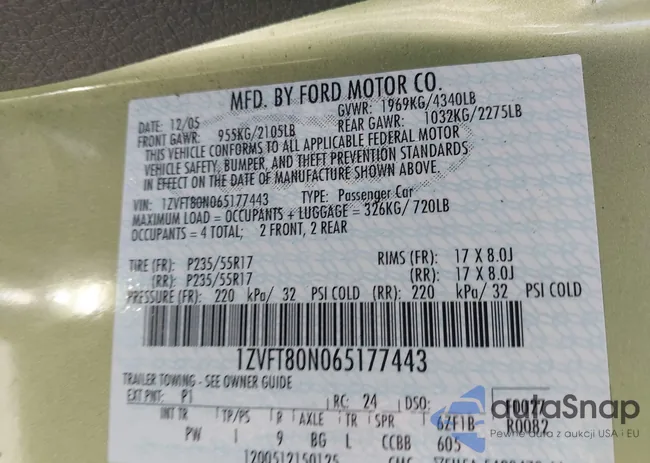 1ZVFT80N065177443: 44691190