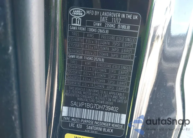 SALVP1BG7DH739402: 44691235