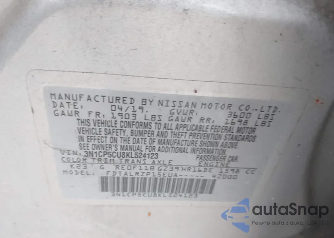 3N1CP5CU8KL524123: 44693627