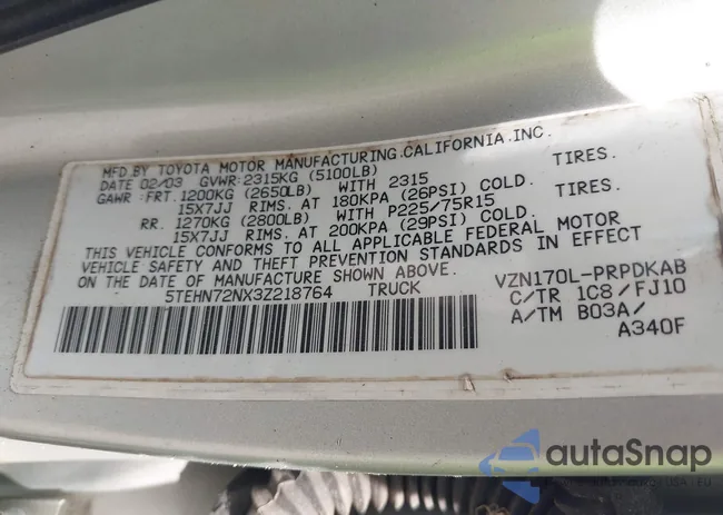 5TEHN72NX3Z218764: 44692977