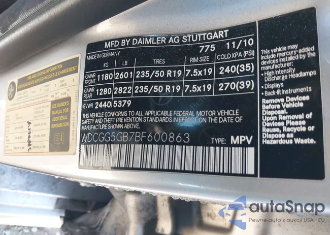 WDCGG5GB7BF600863: 44693078