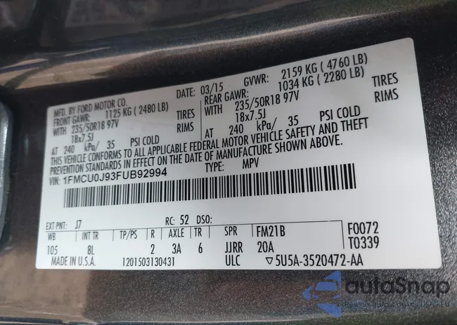 1FMCU0J93FUB92994: 44694496