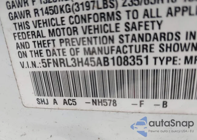 5FNRL3H45AB108351: 44694788