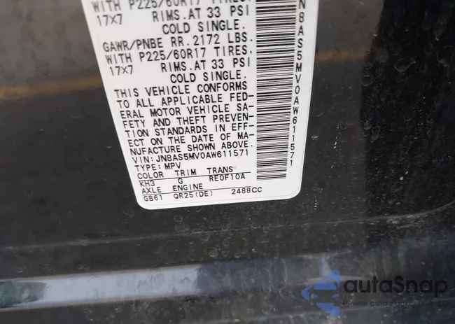 JN8AS5MV0AW611571: 44694108