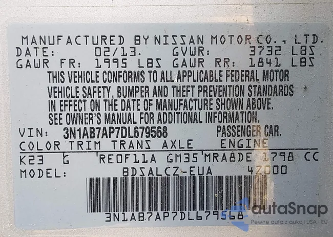 3N1AB7AP7DL679568: 44695246