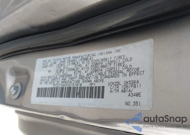 5TDZT34AX3S161010: 44696804