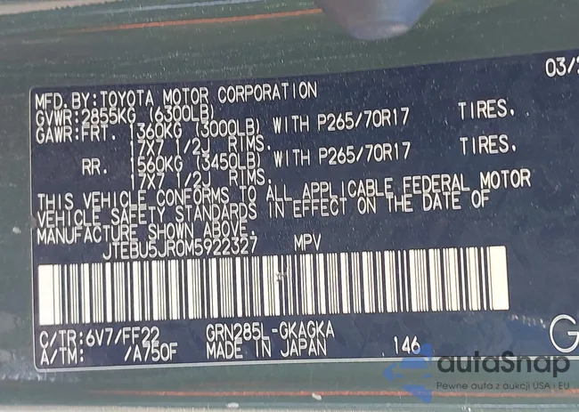 JTEBU5JR0M5922327: 44696867