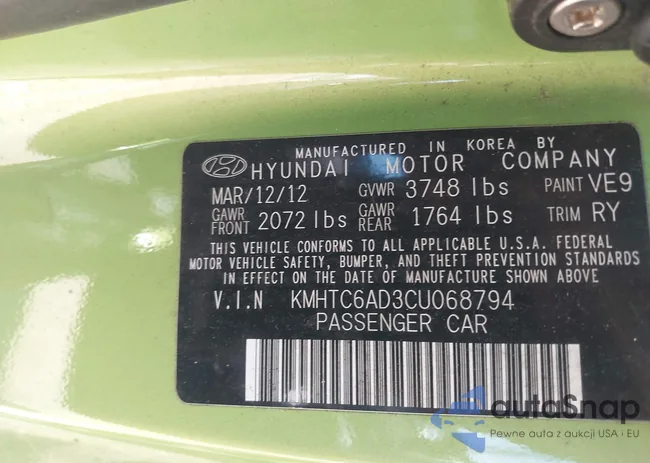 KMHTC6AD3CU068794: 44696985