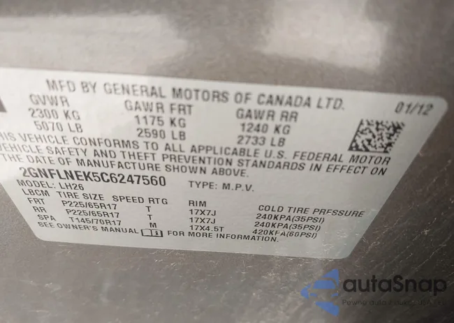 2GNFLNEK5C6247560: 44698799