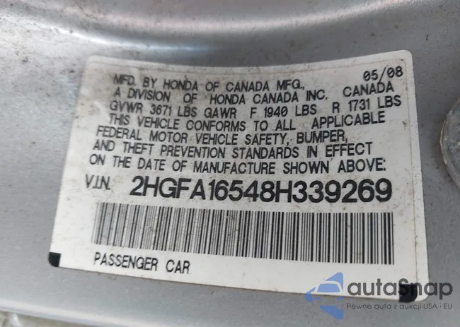 2HGFA16548H339269: 44700380