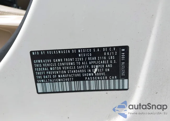 3VWLL7AJ1CM424077: 44700429