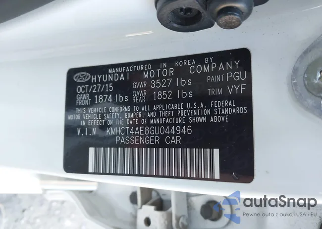 KMHCT4AE8GU044946: 44701594