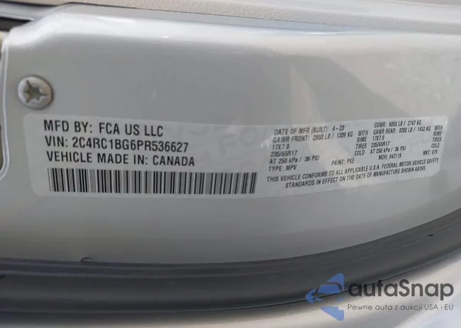 2C4RC1BG6PR536627: 44701773