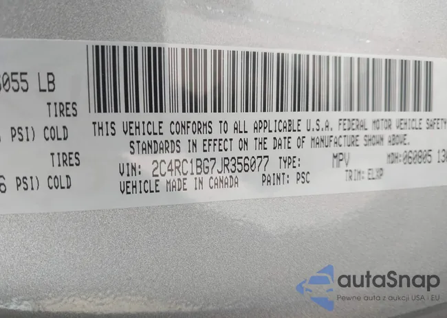 2C4RC1BG7JR356077: 44702847