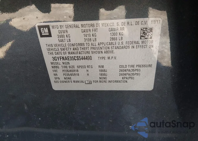 3GYFNAE35CS544490: 44703890