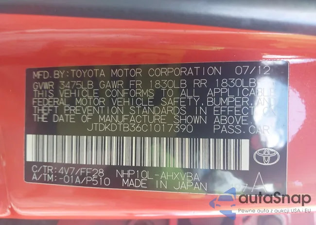 JTDKDTB36C1017390: 44705297