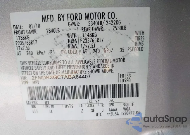 2FMDK3GC7ABA84407: 44706153