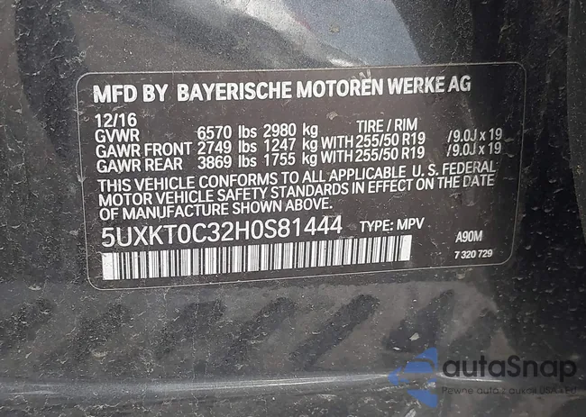 5UXKT0C32H0S81444: 44707297