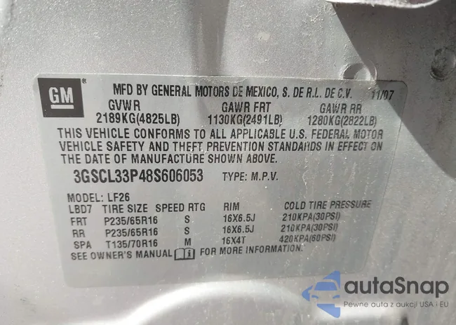 3GSCL33P48S606053: 44707298