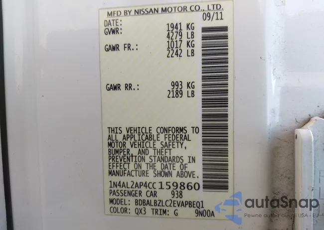 1N4AL2AP4CC159860: 44708852