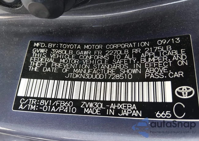 JTDKN3DU0D1728510: 44709692