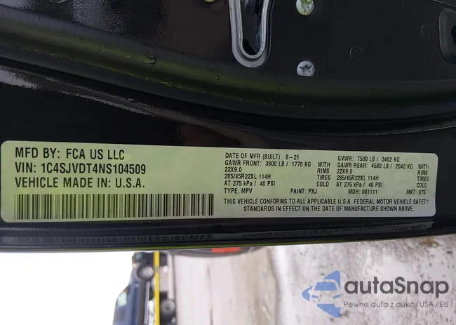 1C4SJVDT4NS104509: 44710706