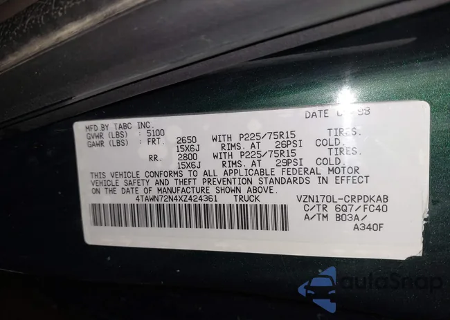 4TAWN72N4XZ424361: 44714374