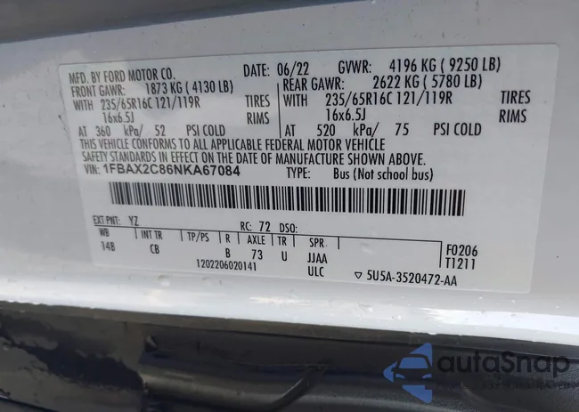 1FBAX2C86NKA67084: 44716747