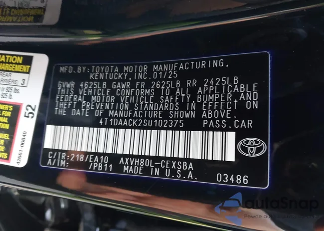 4T1DAACK2SU102375: 44715915