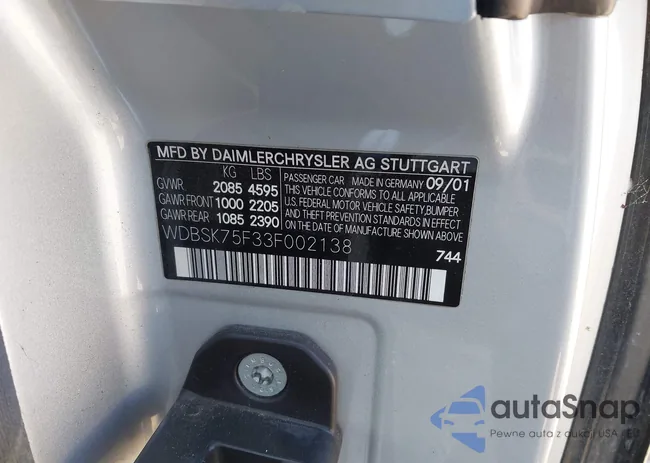 WDBSK75F33F002138: 44720581