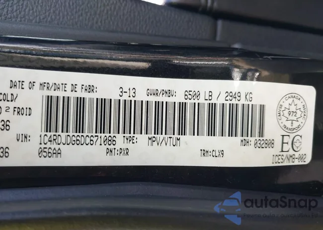 1C4RDJDG6DC671086: 44720211