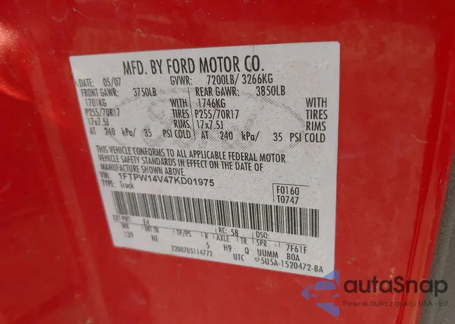 1FTPW14V47KD01975: 44723253