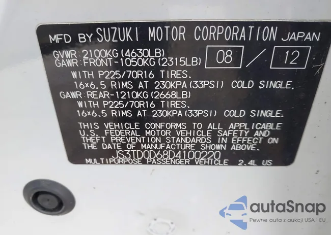 JS3TD0D68D4100220: 44726670