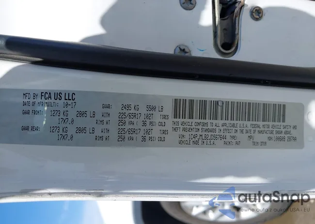 1C4PJMLB2JD567644: 44738749