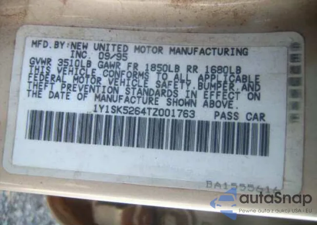 1Y1SK5264TZ001763: 6619082