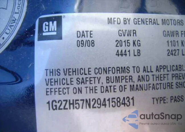 1G2ZH57N294158431: 7140877